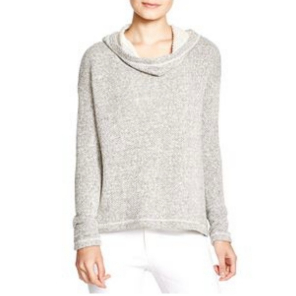 Eileen Fisher Cotton Twill Knit Hoodie